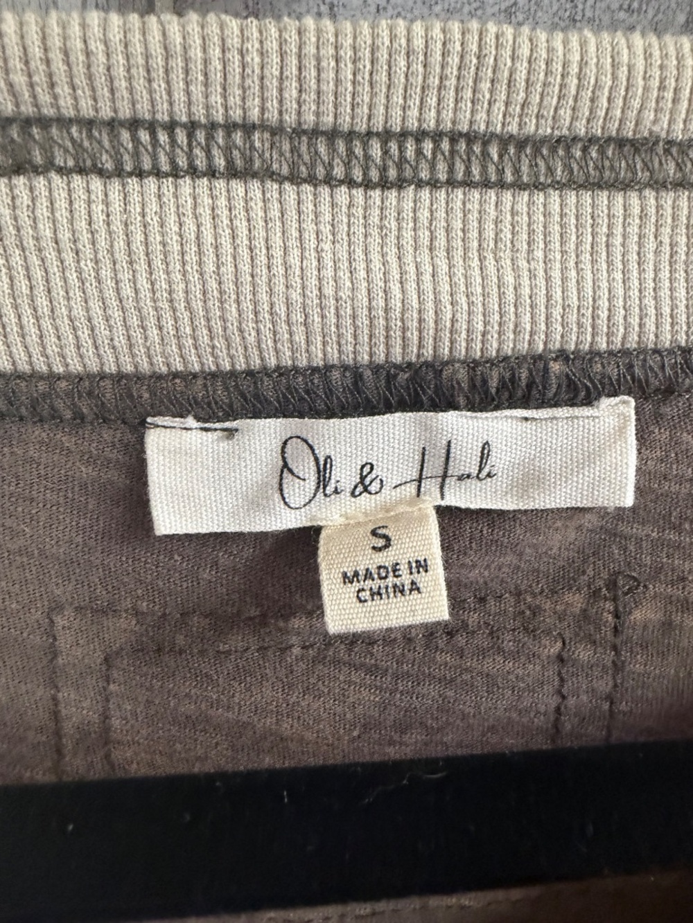 OLI & HALI Washed Rib Crossed Patchwork Top - Picture 2 of 4